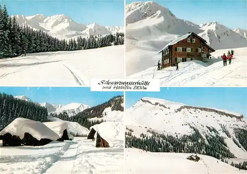 AK / Ansichtskarte Schwarzwasserhuette mit Hoch Ifen Panorama Kat. Hirschegg Kleinwalsertal