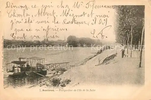 AK / Ansichtskarte Asnieres sur Seine Perspective de l Ile de la Jatte Kat. Asnieres sur Seine