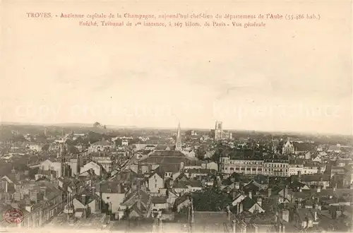 AK / Ansichtskarte Troyes Aube Vue generale de l ancienne capital de la Champagne Kat. Troyes