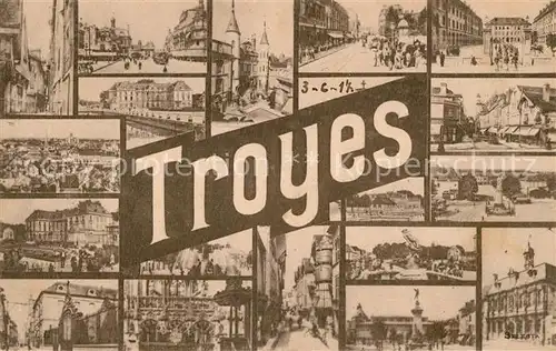 AK / Ansichtskarte Troyes Aube Vues partielles de la ville Monuments Batiments Kat. Troyes