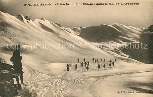 AK / Ansichtskarte Modane Detachement de Skieurs dans le Vallon d Arrondaz Kat. Modane