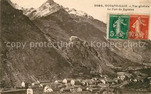 AK / Ansichtskarte Modane Gare Vue generale et le Fort du Replaton Alpes Kat. Modane