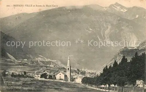 AK / Ansichtskarte Modane Vue generale et Route du Mont Cenis Alpes Kat. Modane