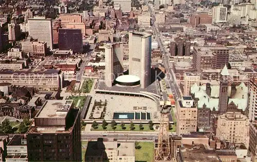 AK / Ansichtskarte Toronto Canada Birds eye view of downtown with City Hall as seen from Dominion Centre Kat. Ontario