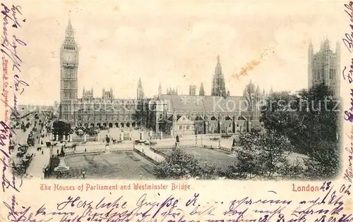 AK / Ansichtskarte London Houses of Parliament and Westminster Bridge Kat. City of London