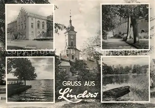 AK / Ansichtskarte Lindow Mark Kulturhaus Kloster Gudelack See Wutzsee Kat. Lindow Mark