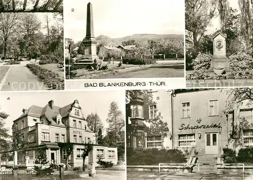 AK / Ansichtskarte Bad Blankenburg Park Schwarzburger Strasse Thaelmannstrasse Burg Greifenstein  Kat. Bad Blankenburg