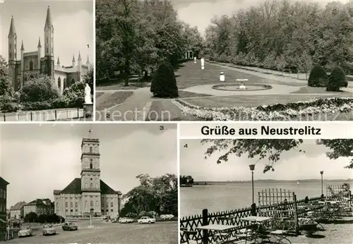 AK / Ansichtskarte Neustrelitz Schlosskirche Stadtpark Markt Stadtkirche Zierker See Kat. Neustrelitz