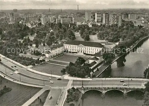 AK / Ansichtskarte Berlin Fliegeraufnahme Schloss Bellevue Hansaviertel Kat. Berlin