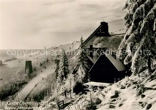 AK / Ansichtskarte Oberwiesenthal Erzgebirge Bergheim Schoenjungferngrund Winter Kat. Oberwiesenthal