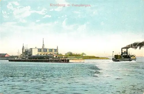 AK / Ansichtskarte Kronborg Slot Dampfaergen Schloss Dampfer Kat. Daenemark