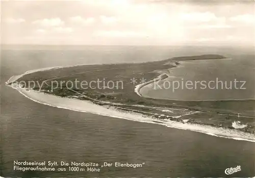 AK / Ansichtskarte Sylt Fliegeraufnahme Ellenbogen Kat. Sylt Ost