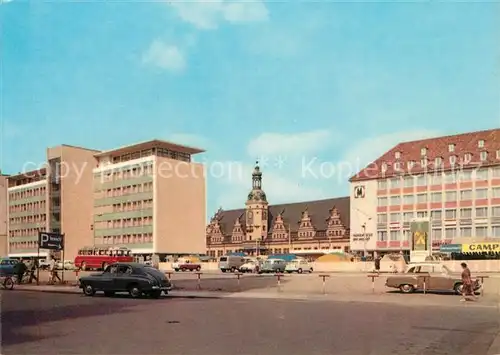 AK / Ansichtskarte Leipzig Altes Rathaus Messeamt und Messehaus am Markt Kat. Leipzig