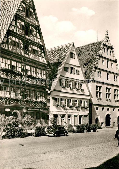 Ak Ansichtskarte Dinkelsbuehl Deutsches Haus Schrannensaal Kat