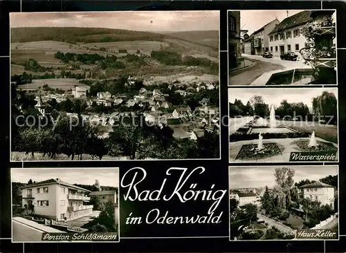 AK / Ansichtskarte Koenig Bad Wasserspiele Pension Schloessmann Haus Keller Kat. Bad Koenig