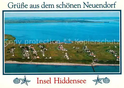 AK / Ansichtskarte Insel Hiddensee Neuendorf Fliegeraufnahme Kat. Insel Hiddensee