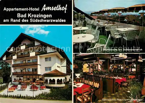 AK / Ansichtskarte Bad Krozingen Appartement Hotel Amselhof Bachterrasse Schwarzwaldblick  Kat. Bad Krozingen