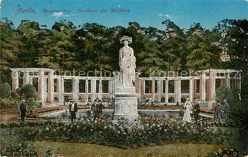 AK / Ansichtskarte Berlin Rosengarten Denkmal der Kaiserin Statue Kat. Berlin