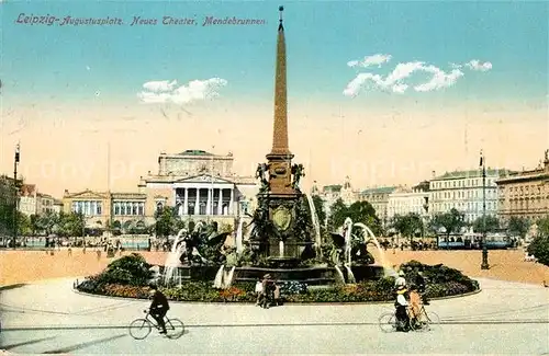 AK / Ansichtskarte Leipzig Augustusplatz Neues Theater Mendebrunnen Kat. Leipzig