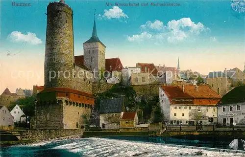 AK / Ansichtskarte Bautzen Alte Wasserkunst Michaeliskirche Altstadt Wehr Kat. Bautzen