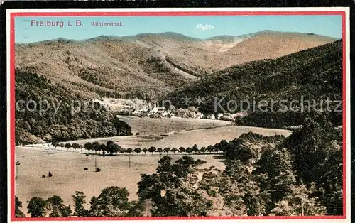 AK / Ansichtskarte Freiburg Breisgau Landschaftspanorama Guenterstal Schwarzwald Kat. Freiburg im Breisgau