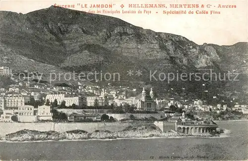 AK / Ansichtskarte Monaco Vue de la mer Le Rocher de la Principaute Montagnes Kat. Monaco