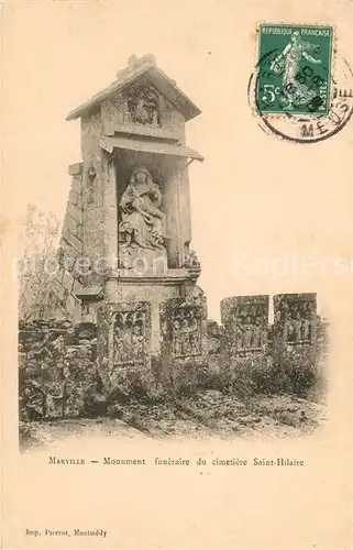AK / Ansichtskarte Marville Monument funeraire du Cimetiere Saint Hilaire Kat. Marville