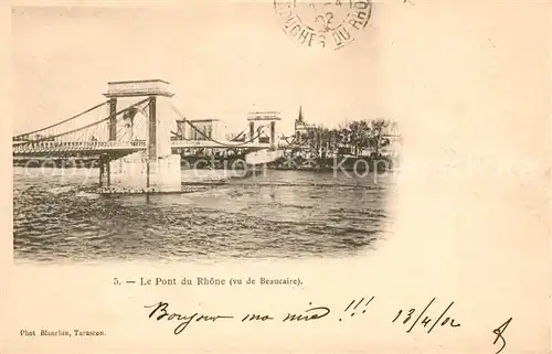 AK / Ansichtskarte Beaucaire Gard Pont du Rhone Kat. Beaucaire