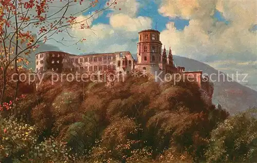 AK / Ansichtskarte Hoffmann Heinrich Heidelberg Schloss  Kat. Kuenstlerkarte