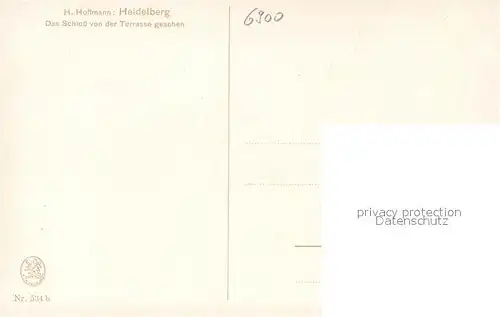 AK / Ansichtskarte Hoffmann Heinrich Heidelberg Schloss  Kat. Kuenstlerkarte