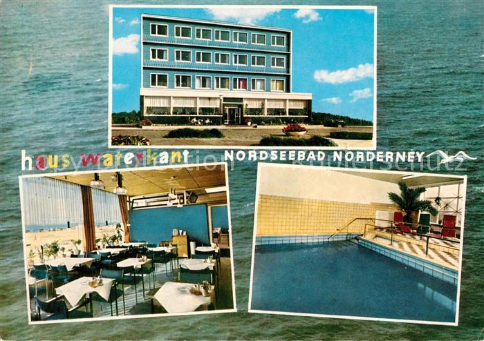 Ak Ansichtskarte Norderney Nordseebad Haus Waterkant Kat