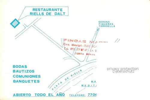 AK / Ansichtskarte La Escala Costa Brava Restaurant Riells de Dalt Kat. Spanien