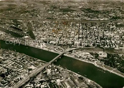 AK / Ansichtskarte Ludwigshafen Rhein Fliegeraufnahme Rheinbruecke Kat. Ludwigshafen am Rhein