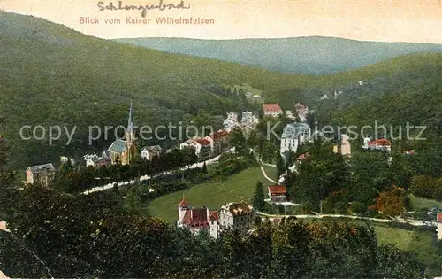 AK / Ansichtskarte Schlangenbad Taunus Panorama Blick vom Kaiser Wilhelm Felsen Kat. Schlangenbad