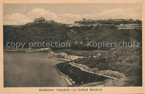 AK / Ansichtskarte Waldeck Edersee Waldecker Talsperre und Schloss