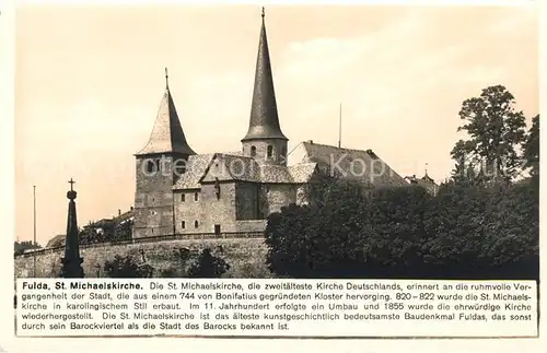 AK / Ansichtskarte Fulda St Michaelskirche Kosmos Chronik Karte Kat. Fulda