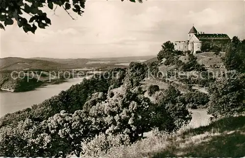 AK / Ansichtskarte Waldeck Edersee Burghotel Schloss Landschaftspanorama Edertalsperre