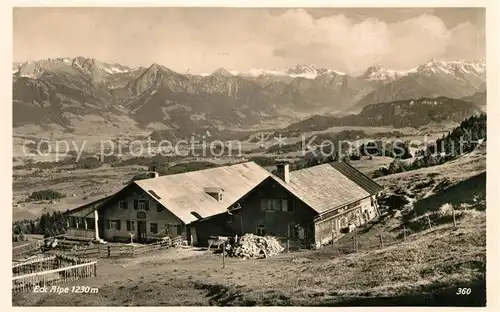 AK / Ansichtskarte Ofterschwang Eck Alpe Berghof Alpenpanorama Kat. Ofterschwang