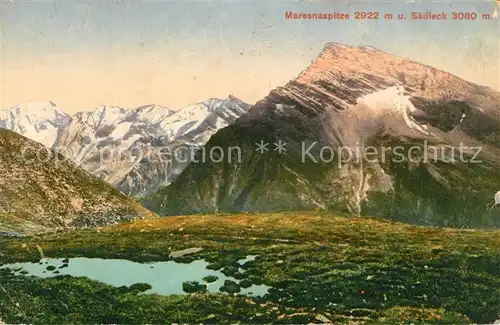 AK / Ansichtskarte Saeuleck Maresnaspitze Gebirgspanorama Ankogelgruppe Kat. Oesterreich