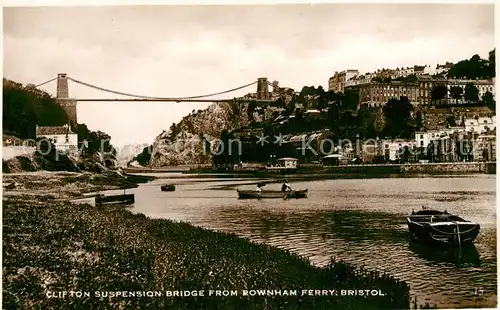 AK / Ansichtskarte Bristol UK Clifton suspension bridge from Rownham Ferry Kat. Bristol City of