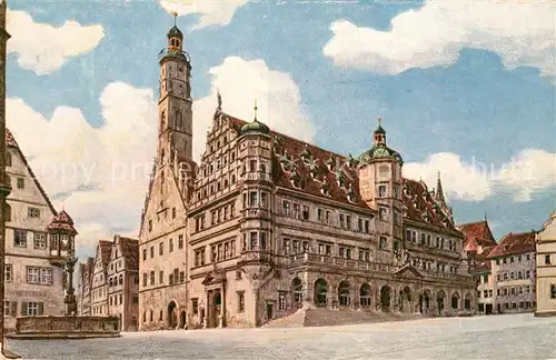 AK / Ansichtskarte Verlag WIRO Wiedemann Nr. 2370 C Rothenburg Tauber Rathaus Kat. Verlage