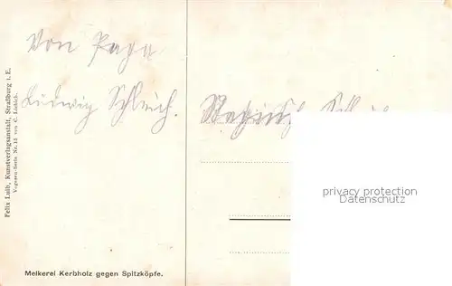 AK / Ansichtskarte Liebich C. Melkerei Kerbholz gegen Spitzkoepfe Kat. Kuenstlerlitho