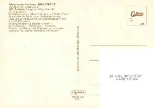 AK / Ansichtskarte Gescher Altdeutsches Gasthaus Hollstegge Kat. Gescher