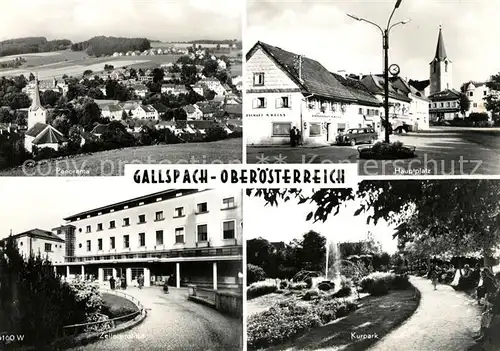 AK / Ansichtskarte Gallspach Panorama Hauptplatz Kurpark Kat. Gallspach
