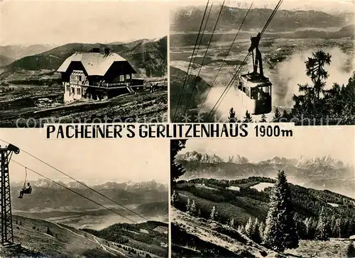 AK / Ansichtskarte Gerlitzen Kabinenbahn Sessellift Pacheiner Haus Kat. Arriach