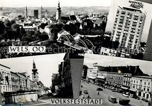 AK / Ansichtskarte Wels Semperit Panorama Marktplatz