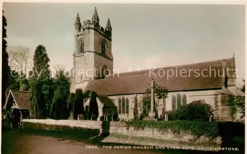 AK / Ansichtskarte Chiddingstone Parish Church and Lych Gate