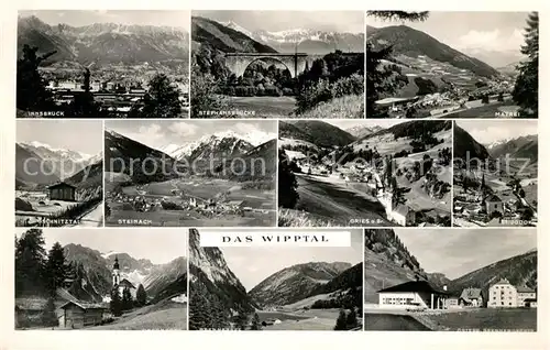 AK / Ansichtskarte Wipptal Suedtirol Landschaftspanorama Bruecken Alpen