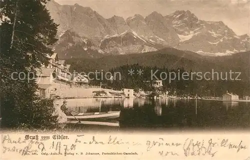 AK / Ansichtskarte Eibsee Uferpartie am See Alpen Kat. Grainau