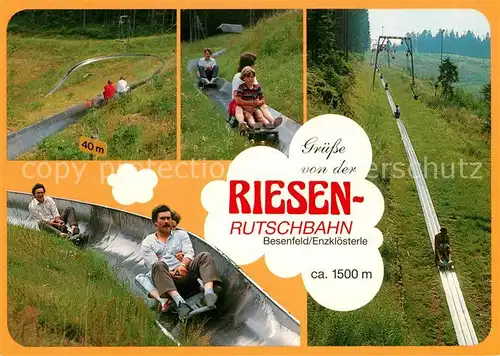 AK / Ansichtskarte Enzkloesterle Seewald Freizeitpark Riesenrutschbahn Kat. Enzkloesterle
